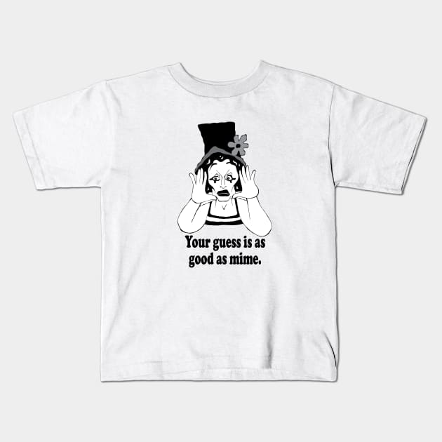 MARCEL MARCEAU FAN ART! Kids T-Shirt by cartoonistguy